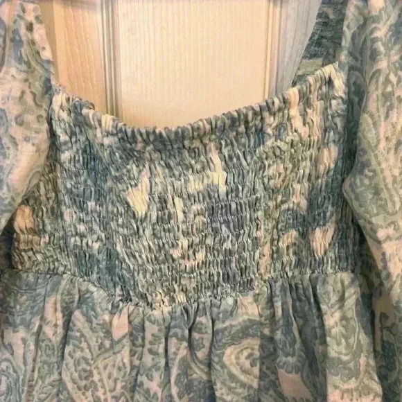 Faithfull the Brand Linen Babydoll Blouse Size 2 - Picture 3 of 5